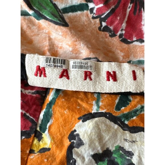 Marni Floral Print Midi Dress - Yellow and Pink - Picture 9 of 16